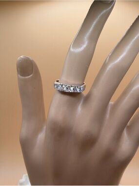Classic Sparkle Channel-Set Diamond Ring in Silver